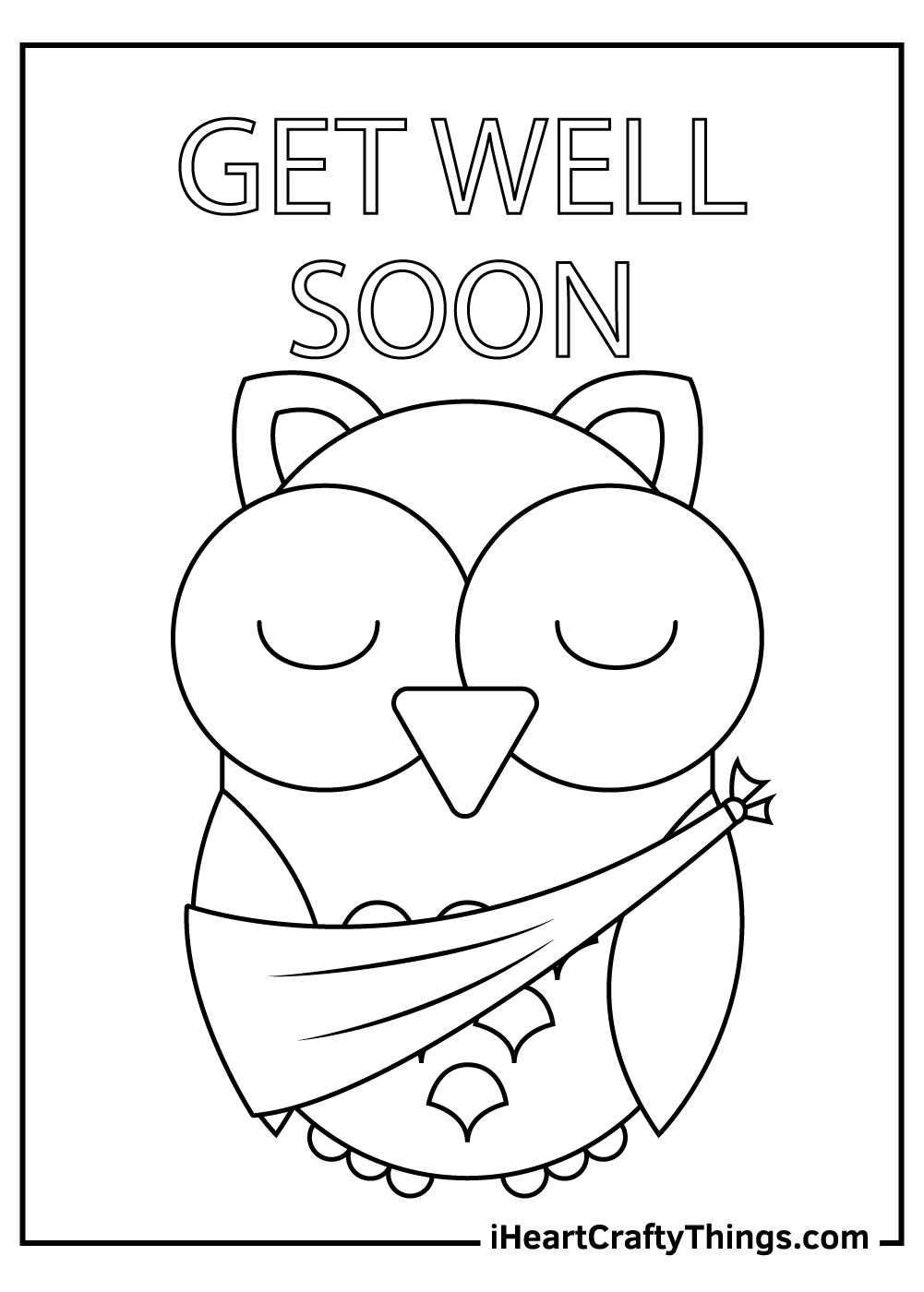 get well soon coloring pages