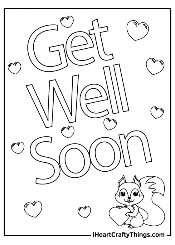 Get Well Soon Coloring Pages (100% Free Printables)