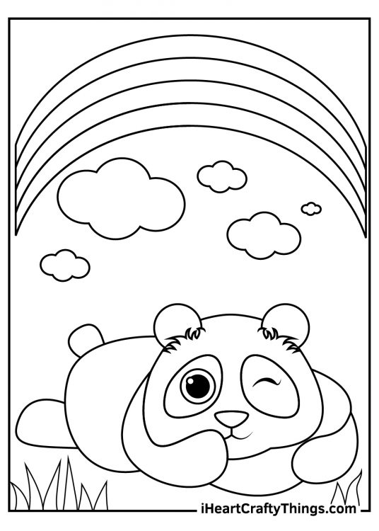 black and white panda printable sheet pdf
