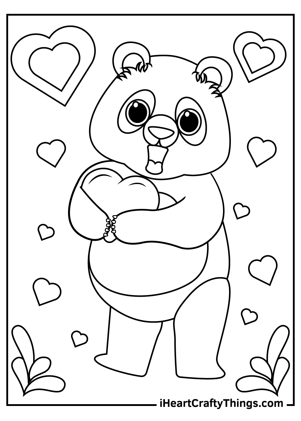 giant panda bear coloring pages