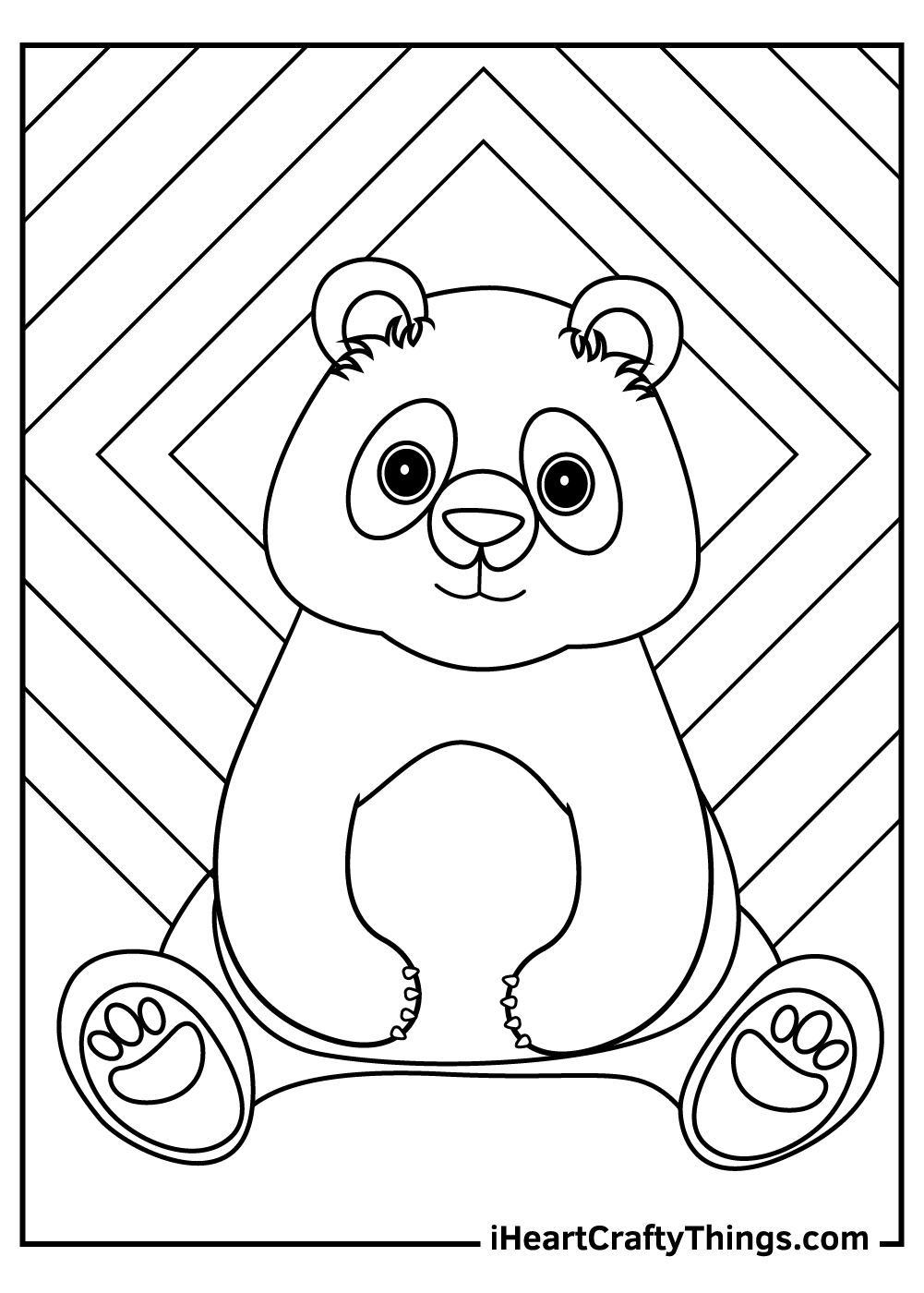 panda face coloring pages