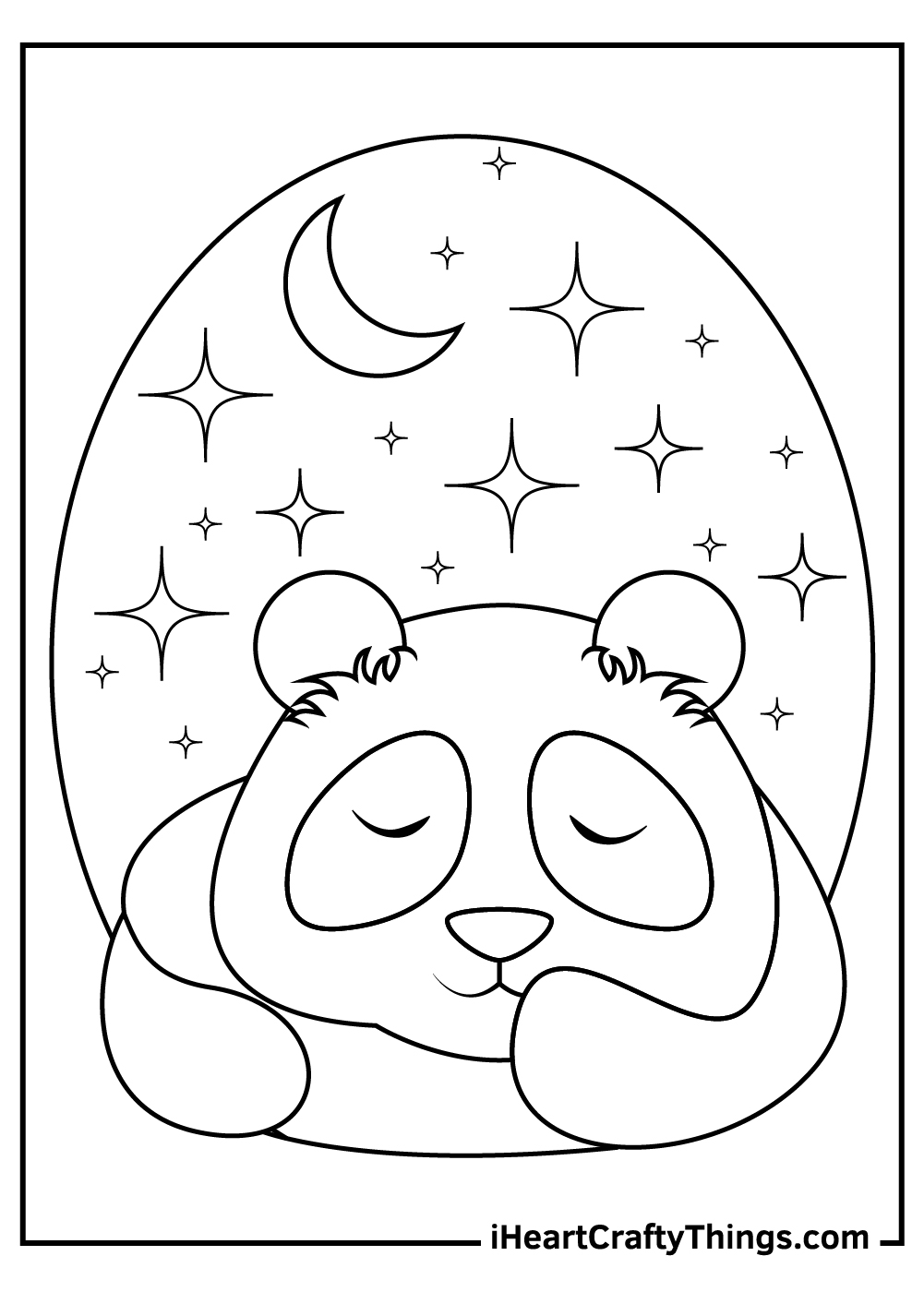 sleeping giant panda coloring pages free pdf