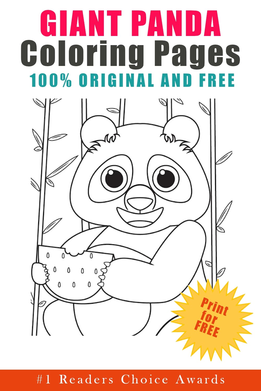 original free giant panda coloring pages