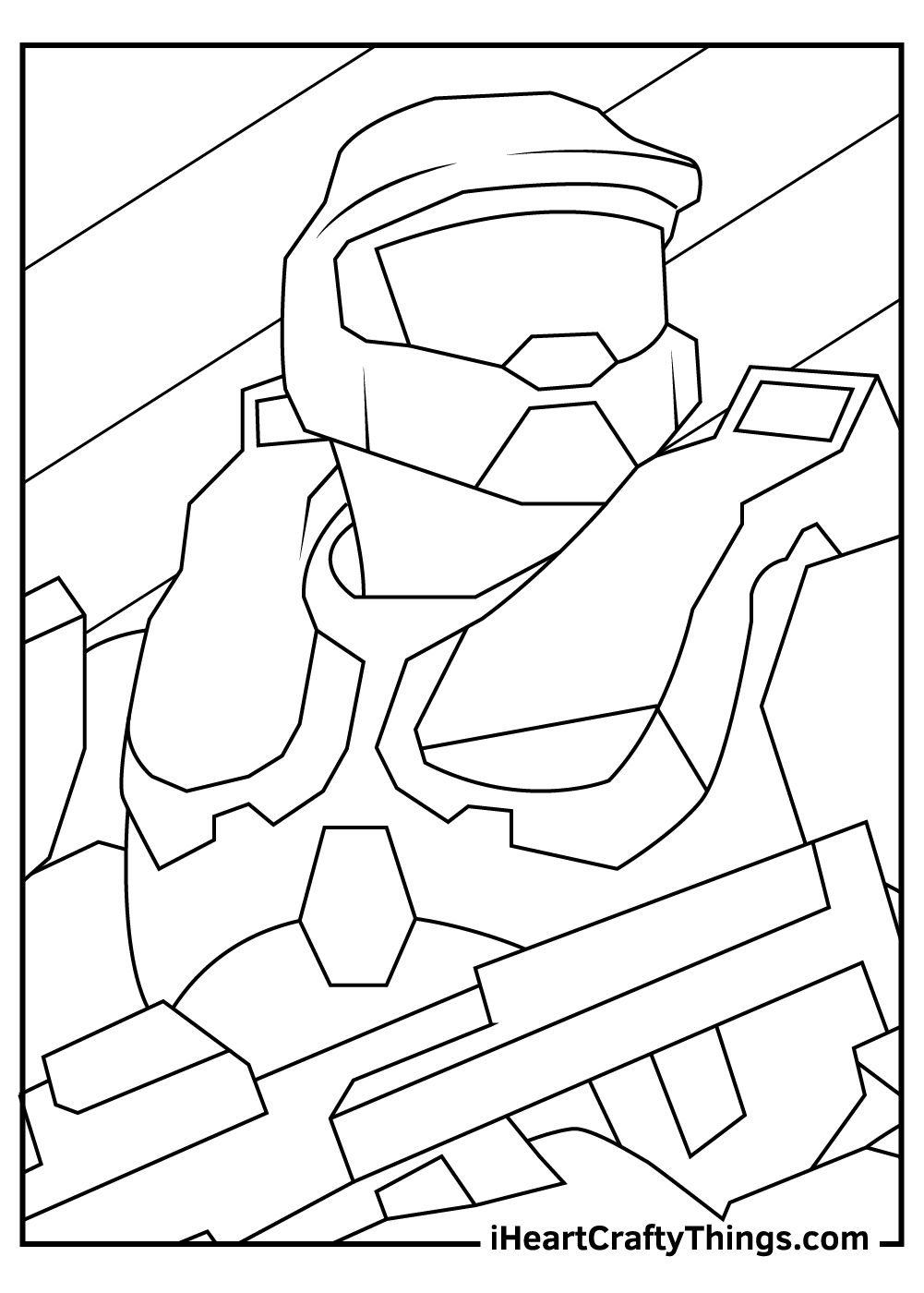 halo 3 master chief coloring pages