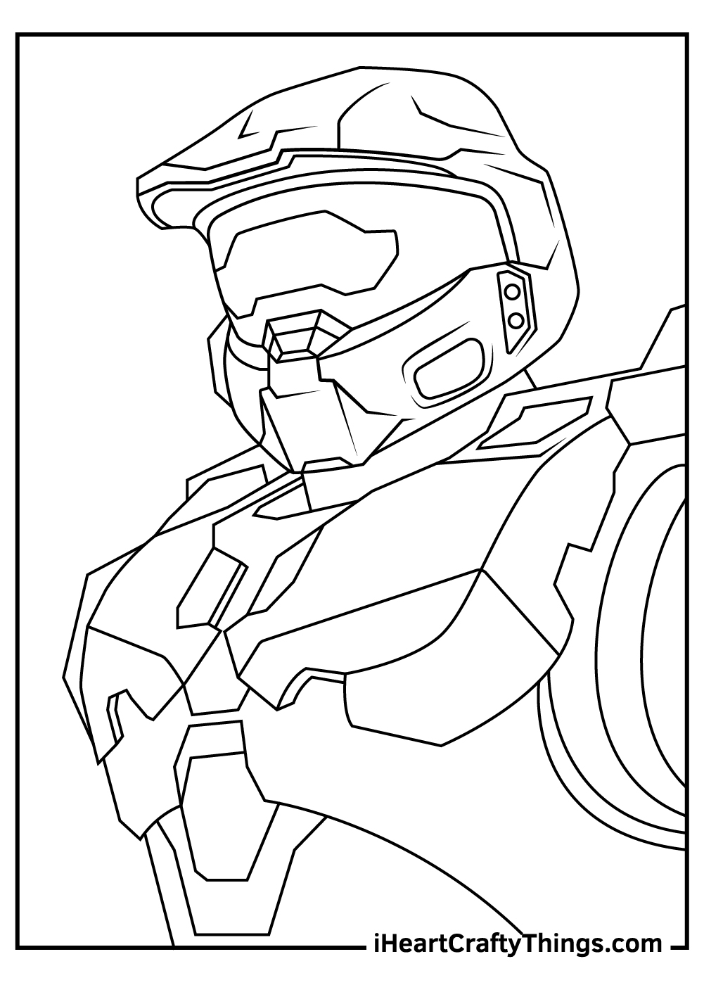 halo 3 master chief coloring pages