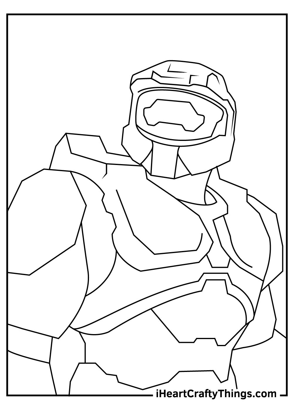 halo coloring sheet free printables