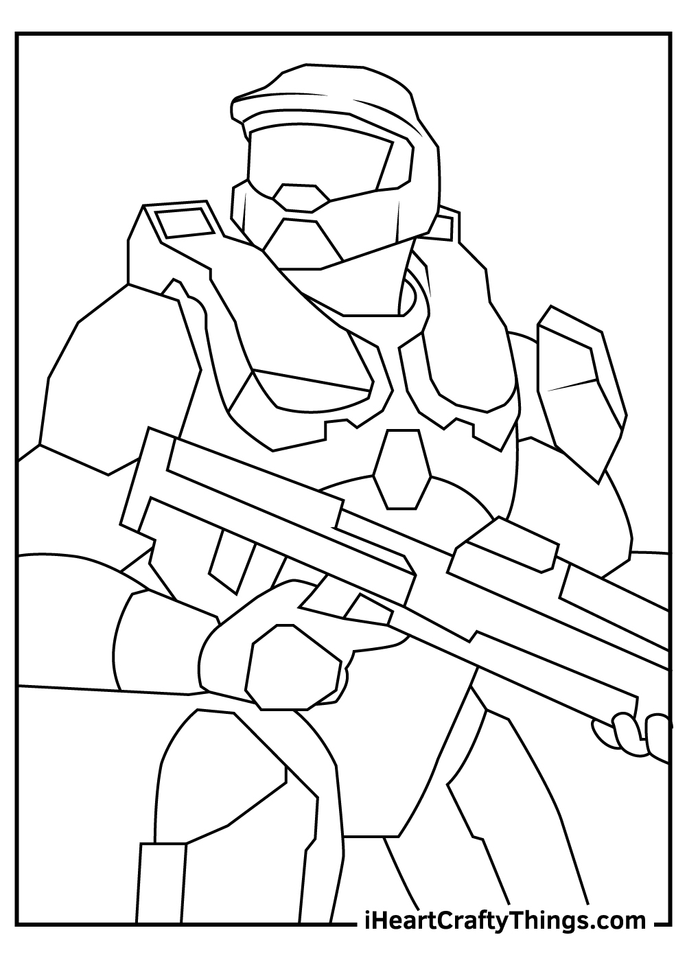 halo master chief drawings easy