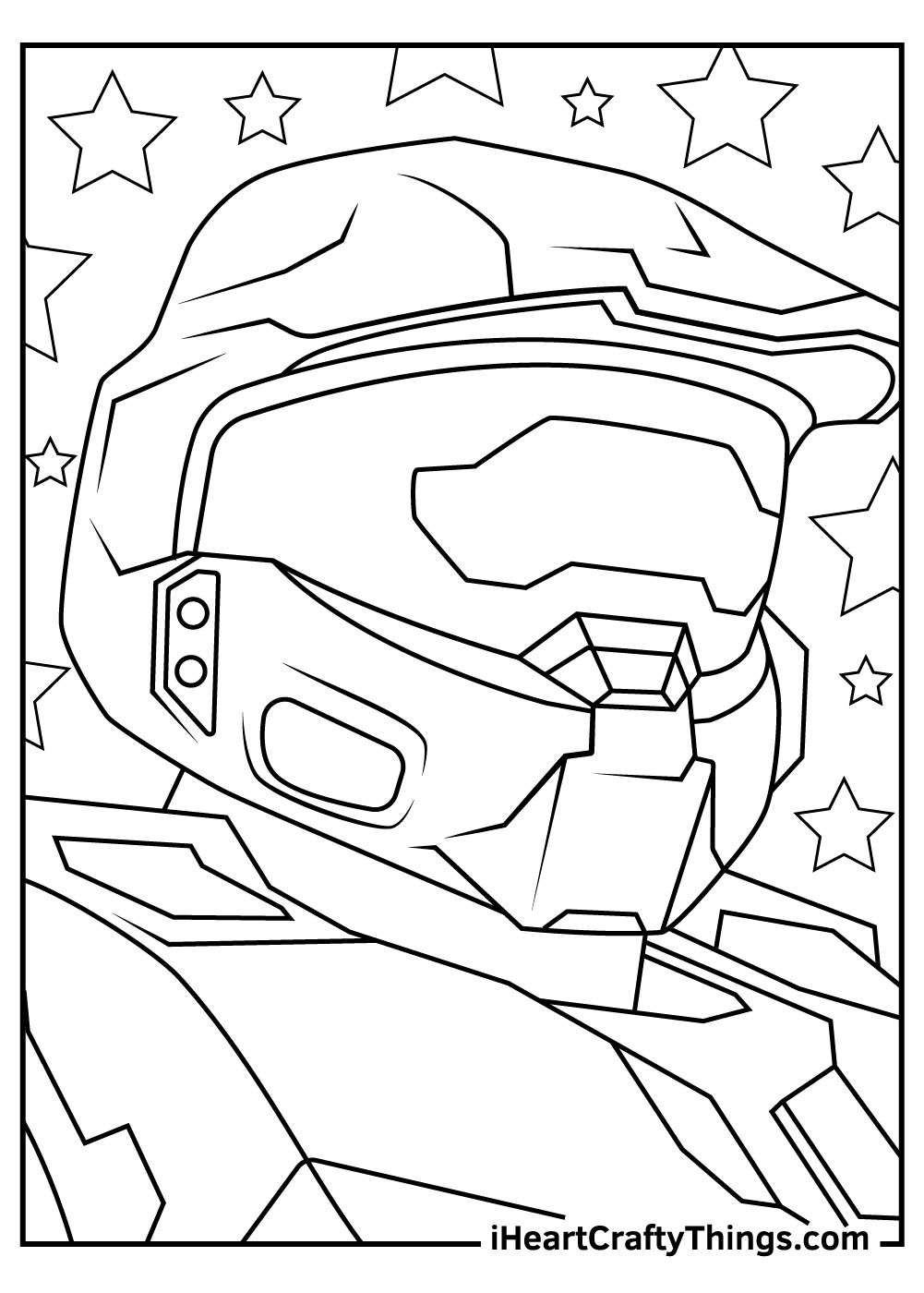 master chief head coloring pages free download