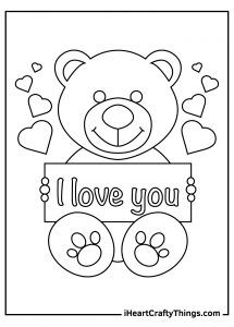 I Love You Coloring Pages (21 Free Printables)