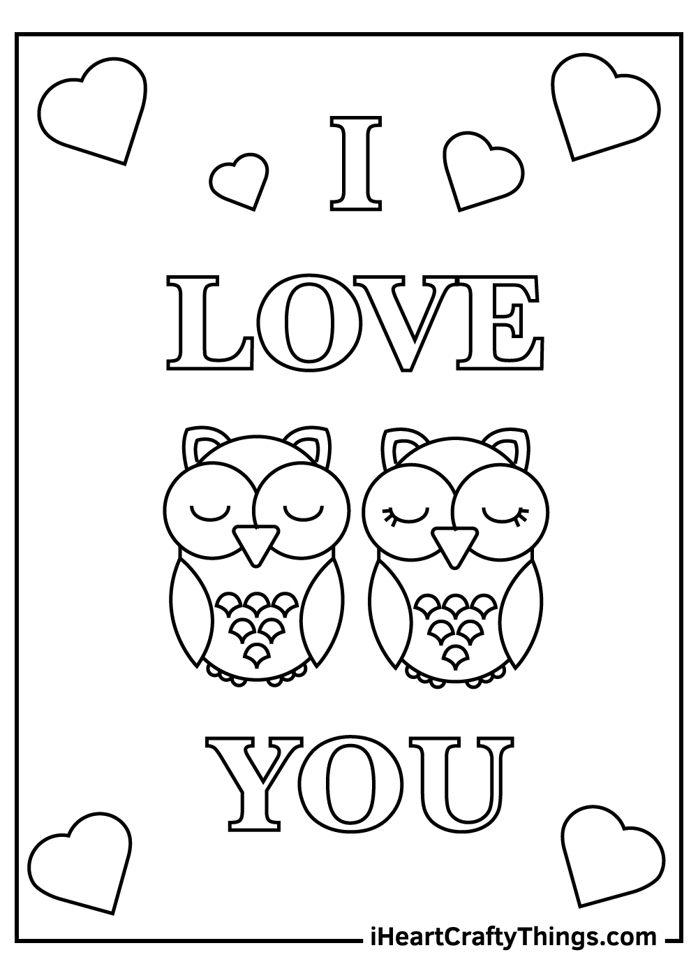 I Love You Coloring Pages Updated 2021