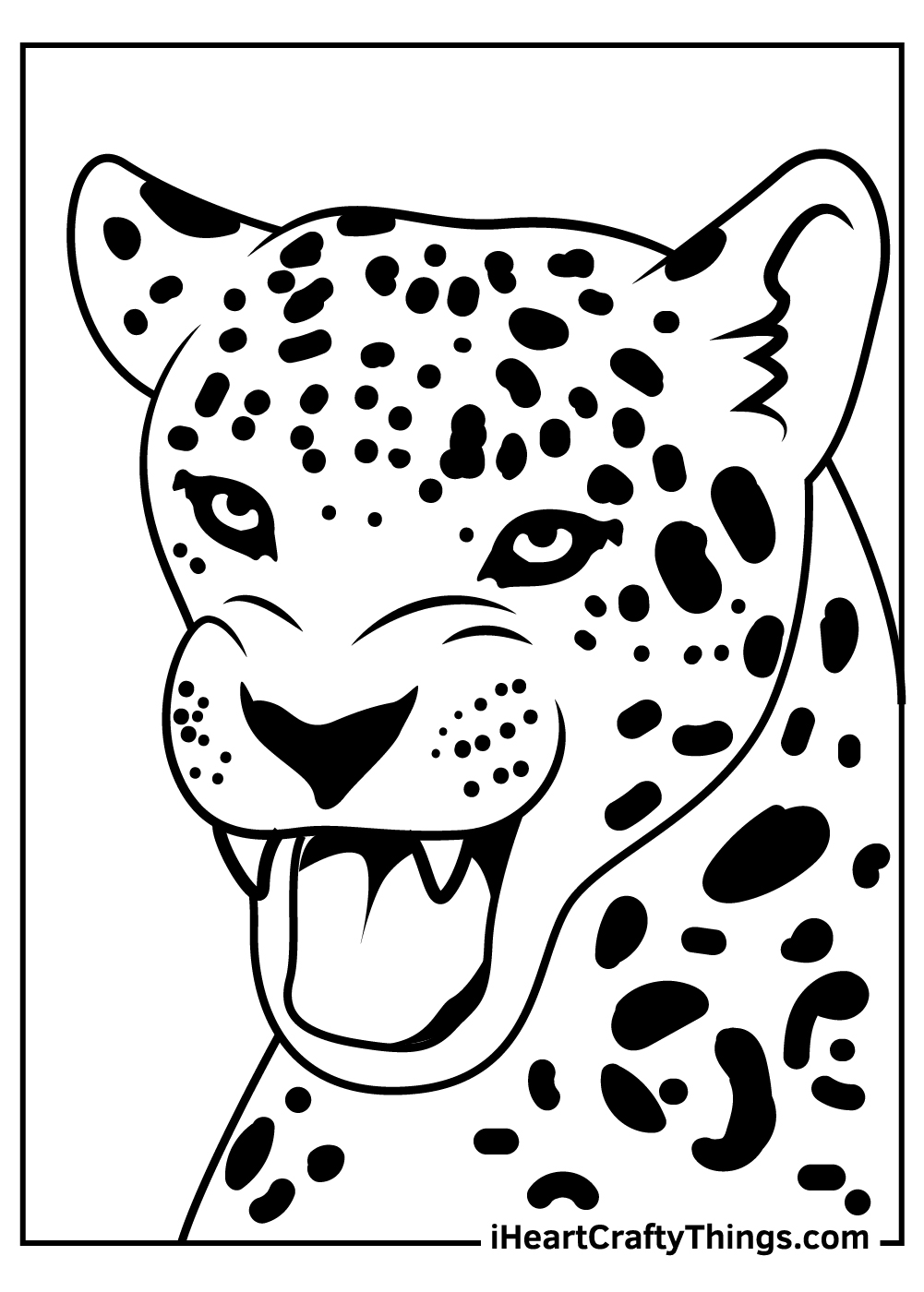 jaguar head drawing for kids