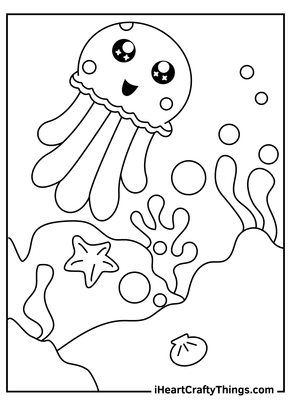 cute jellyfish coloring pages free printable