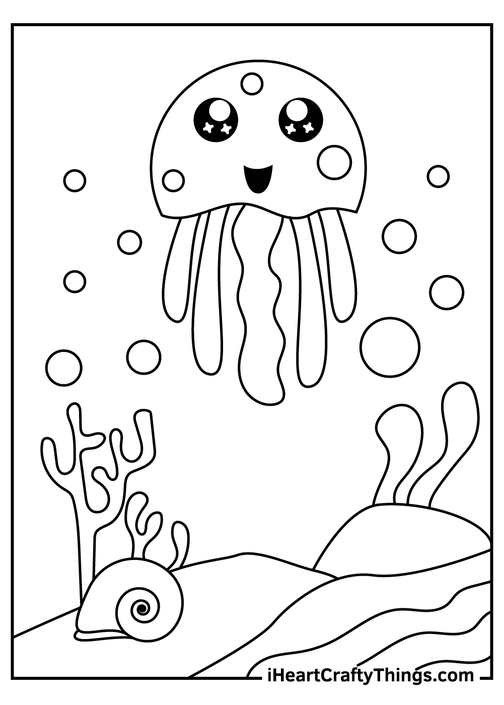 jellyfish coloring sheet