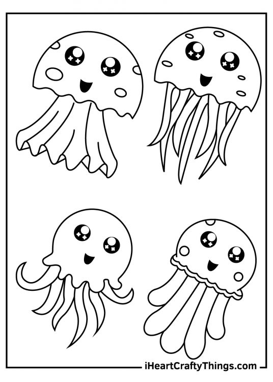 Jellyfish Coloring Pages (100% Free Printables)