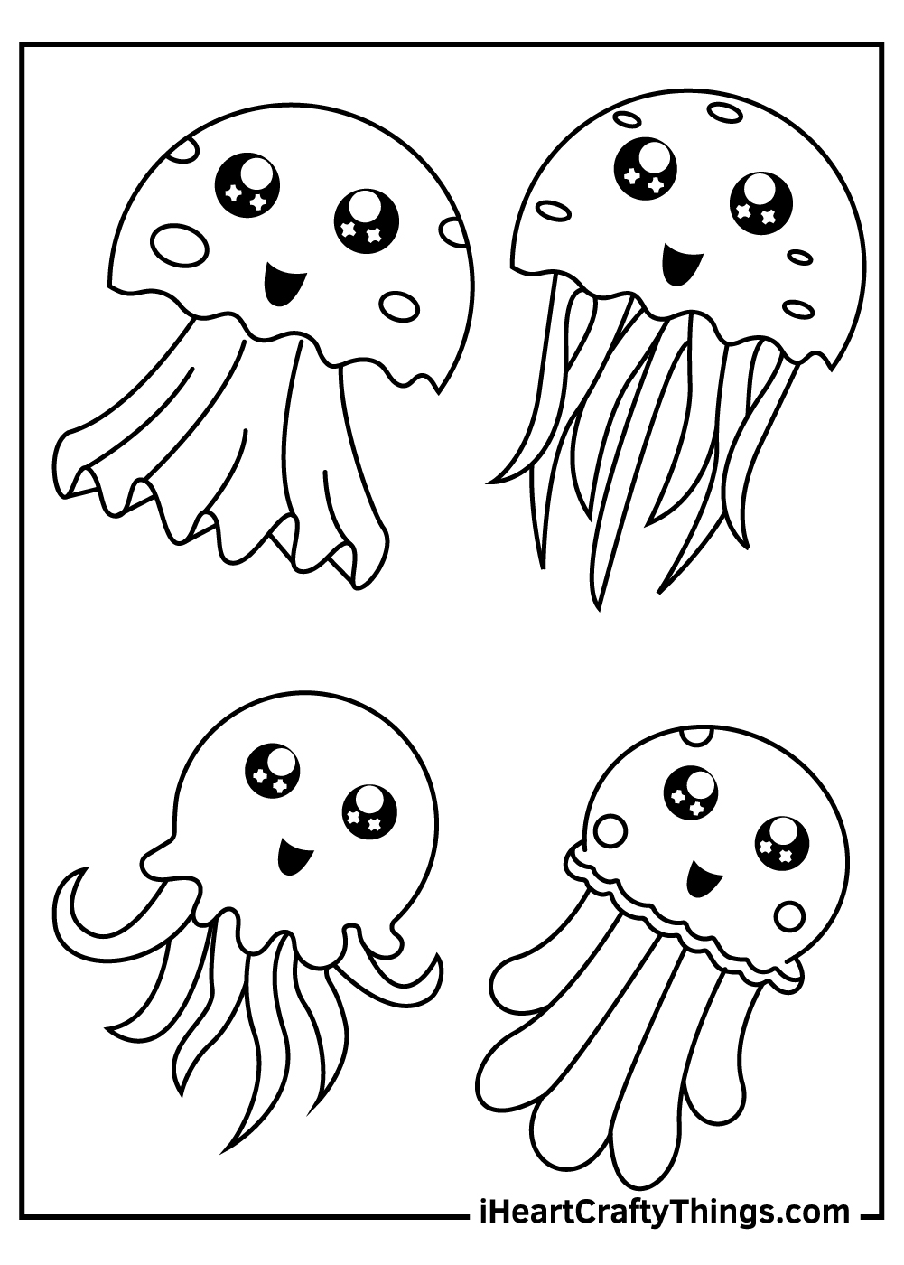 jellyfish coloring pages updated 2021