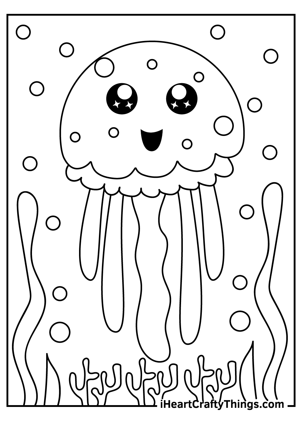 jellyfish pictures to color