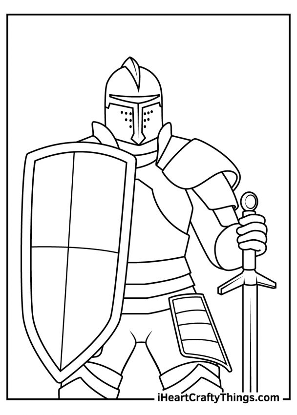 Knight Coloring Pages (100% Free Printables)