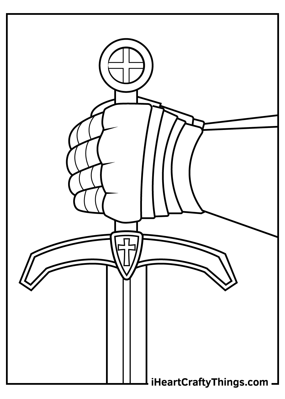 medieval times knight coloring pages realistic sword