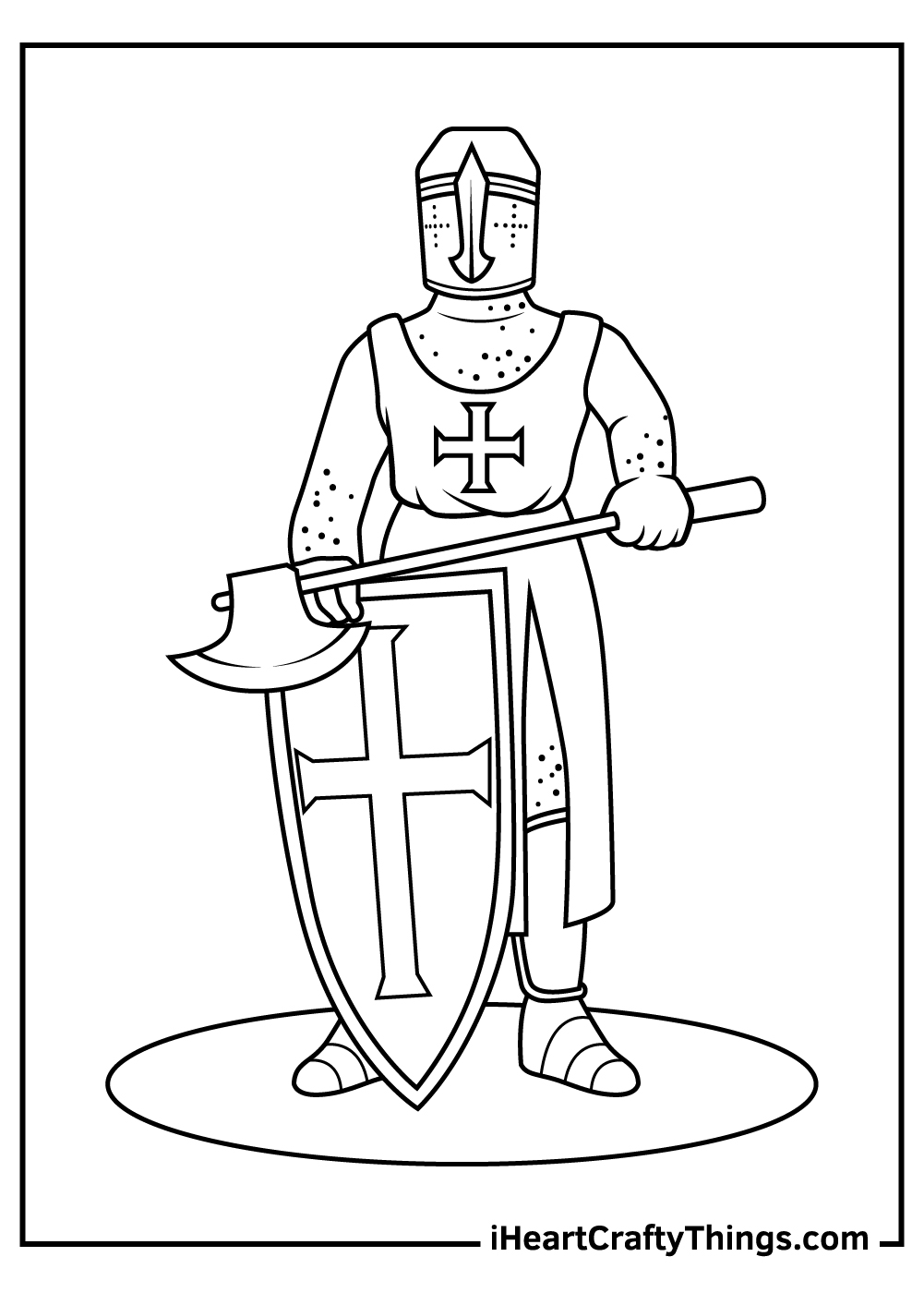 knights in armour coloring pages