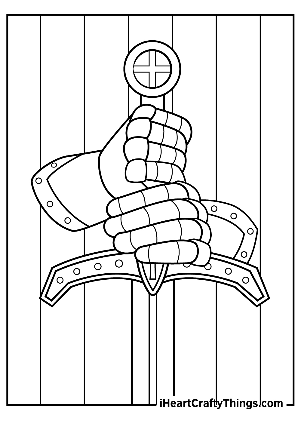 knight sword coloring pages free download