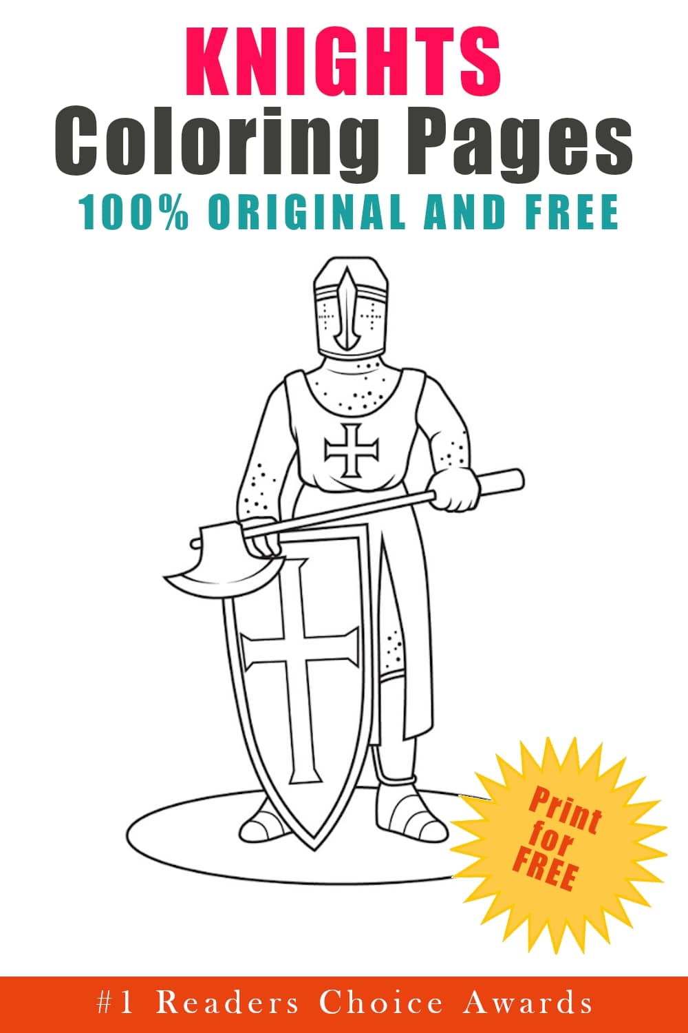 original and free knights coloring pages