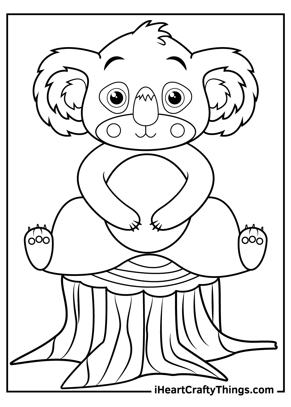 cute koalas coloring pages printable pdf
