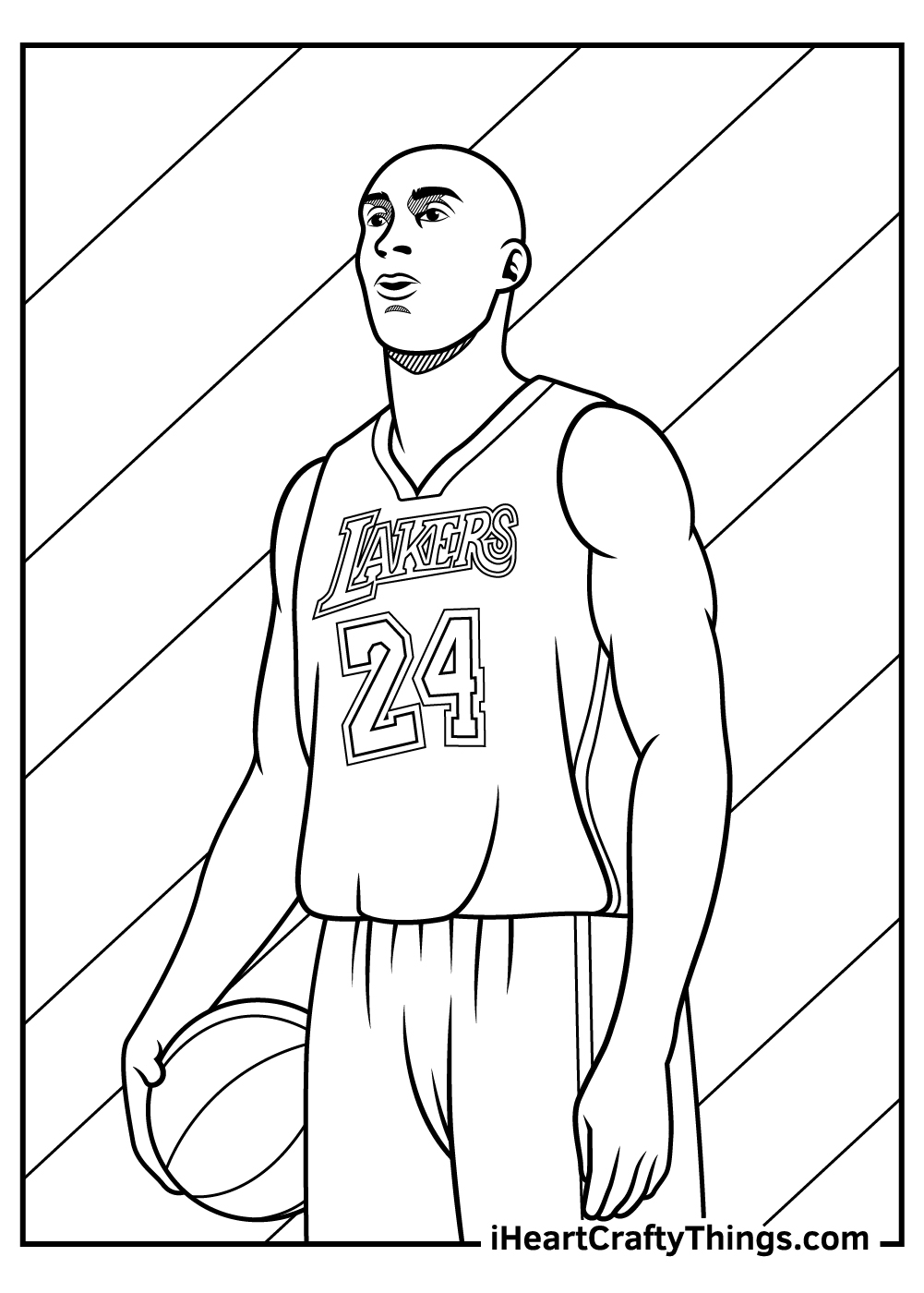 Kobe Bryant coloring page basketball 