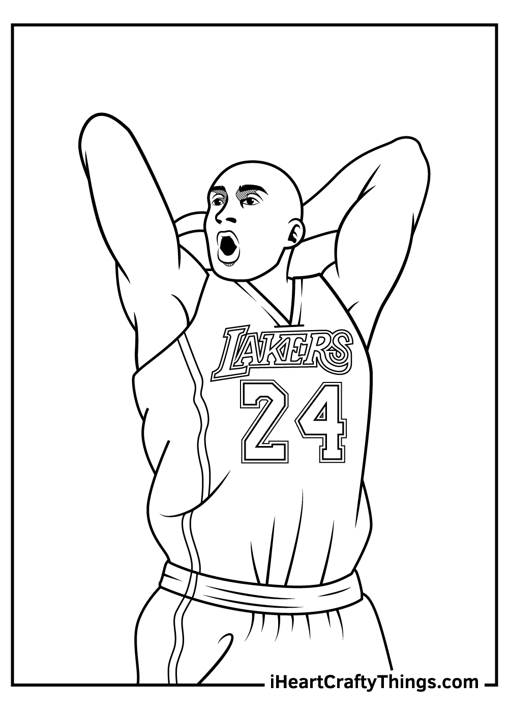 Kobe jersey coloring page by Yvonne C