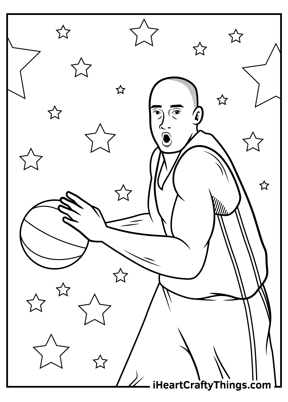 Kobe Bryant coloring page basketball 