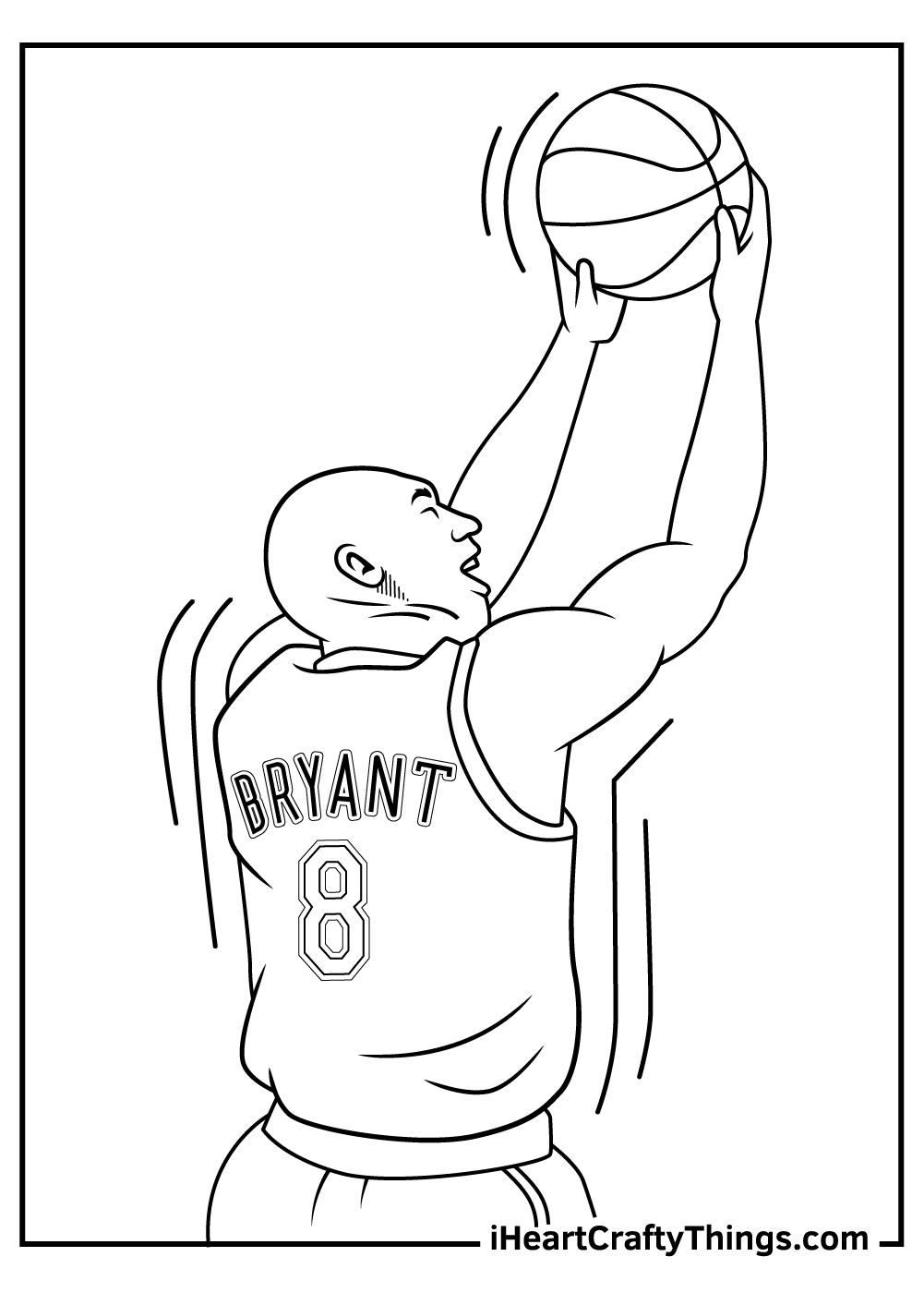 Kobe jersey coloring page by Yvonne C