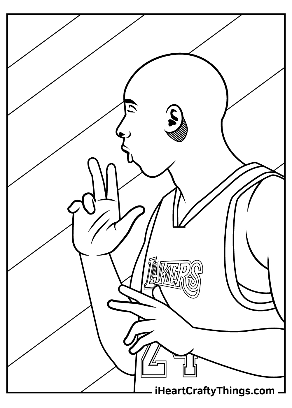 Kobe jersey coloring page by Yvonne C