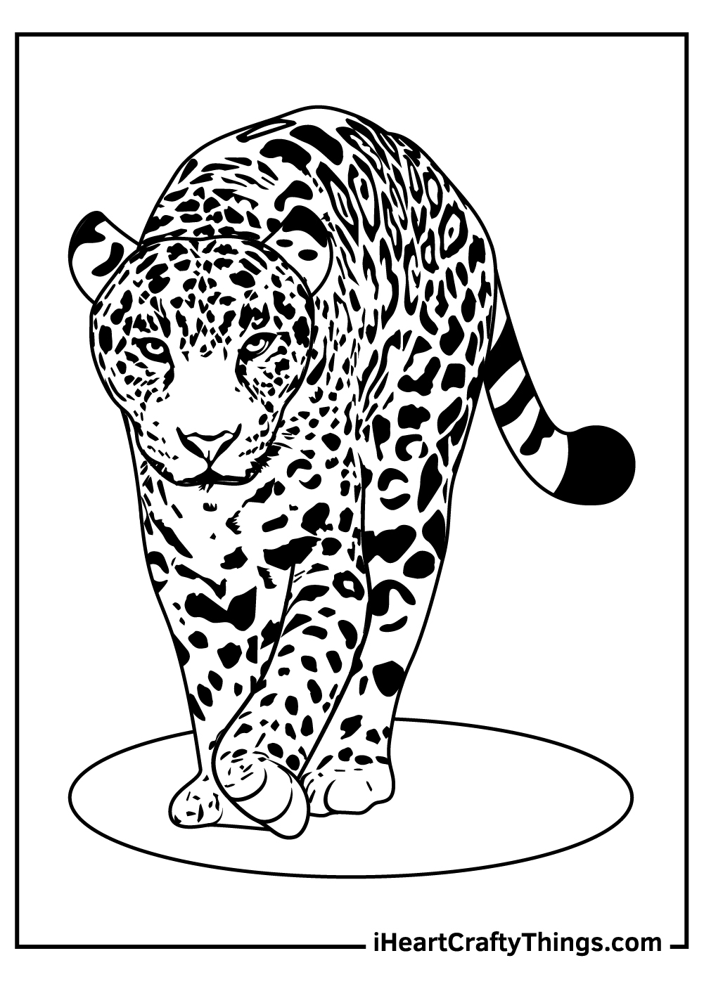 baby leopard coloring pages