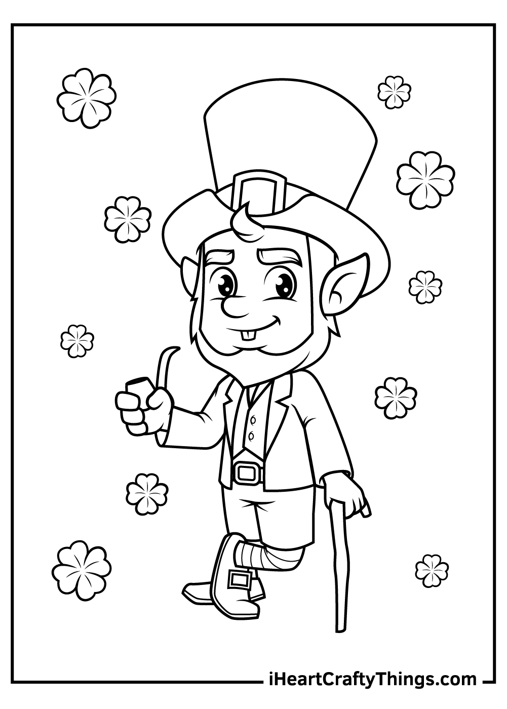 free printable leprechaun coloring pages