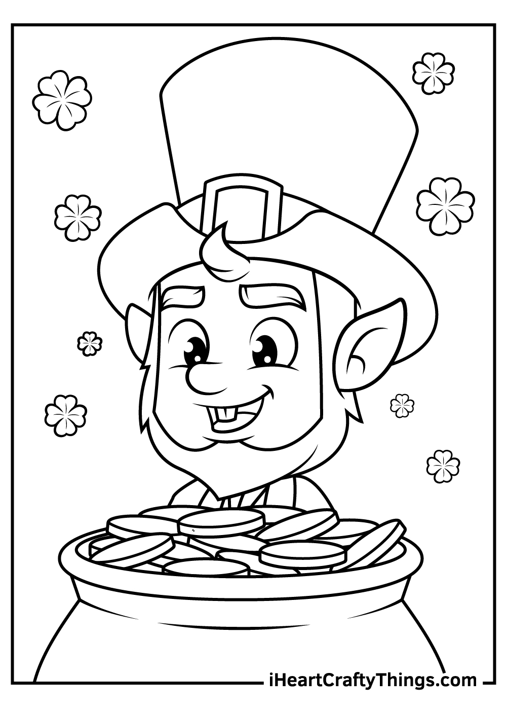 kids lepricon coloring pages