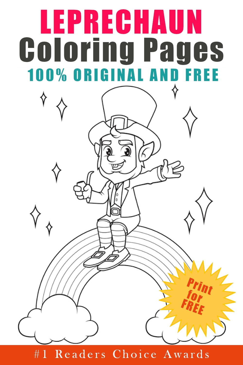 original and free leprechaun coloring pages