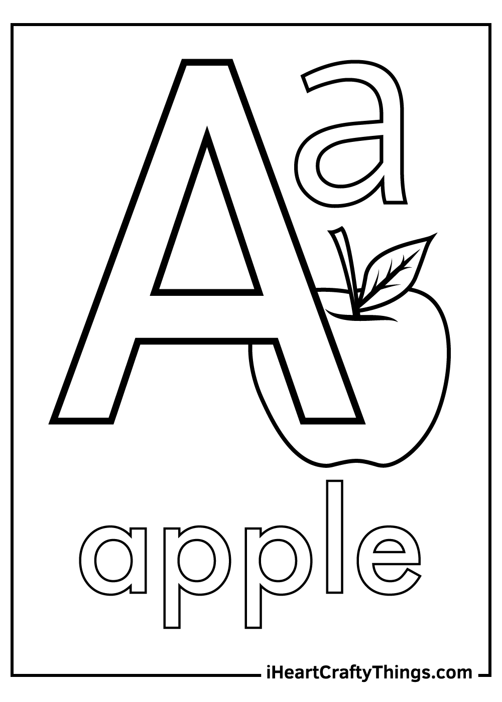 letter a coloring pages for preschoolers