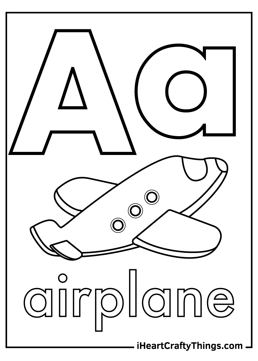 letter a coloring pages for toddlers