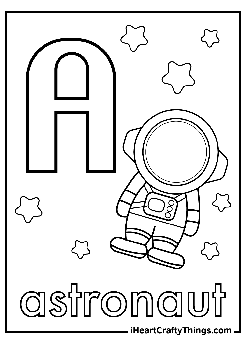 letter a coloring pages free download