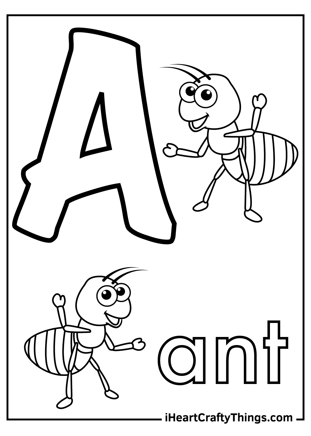 letter a coloring pages for preschoolers