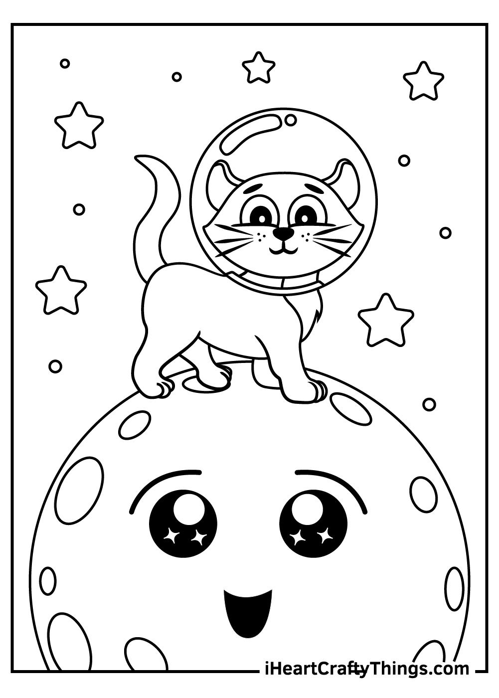 can on a moon coloring pages