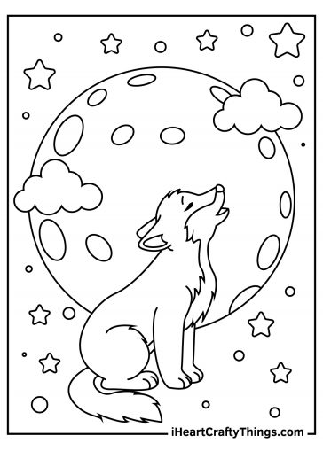 Moon Coloring Pages (100% Free Printables)