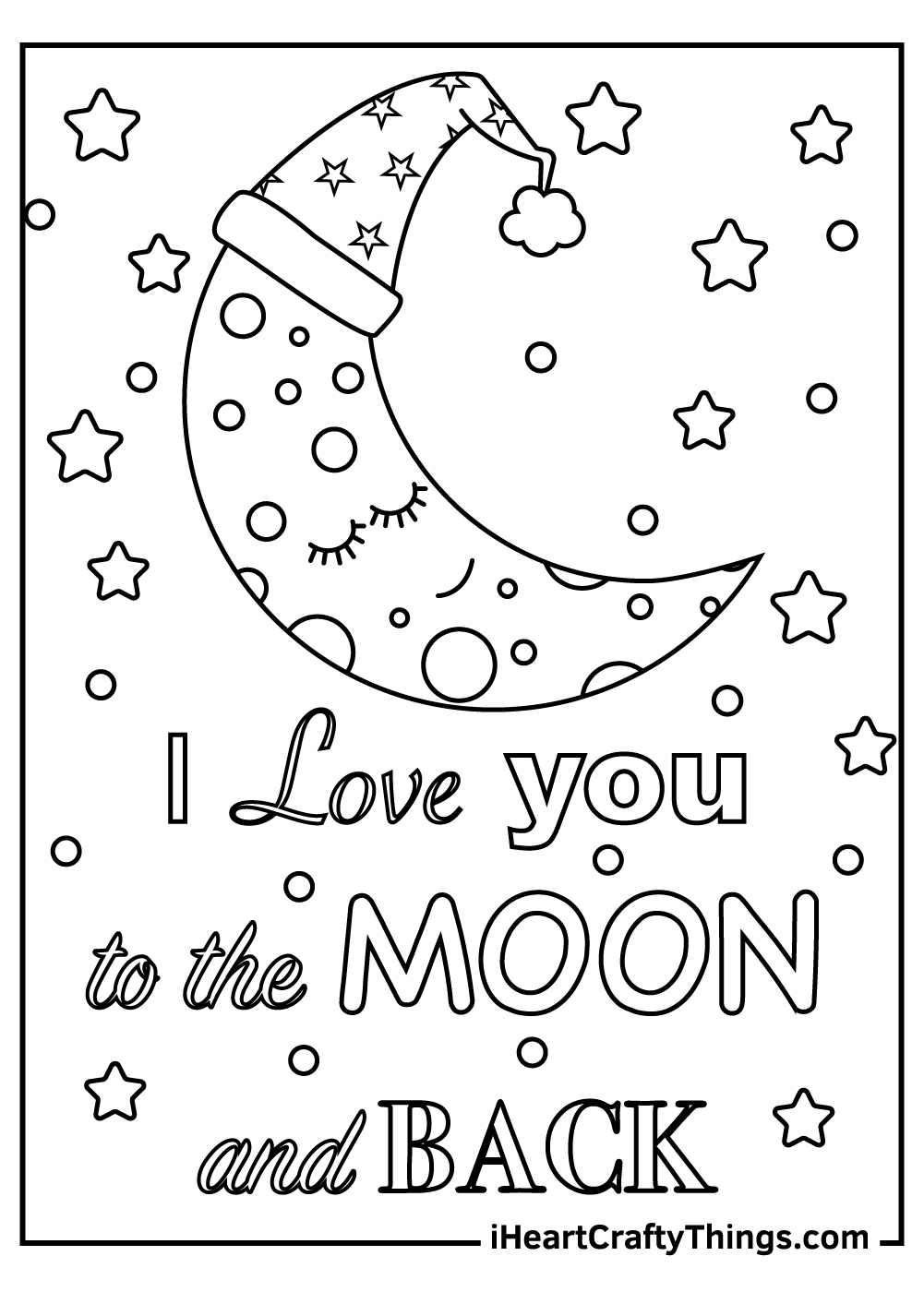 I love you to the moon and back coloring pages 