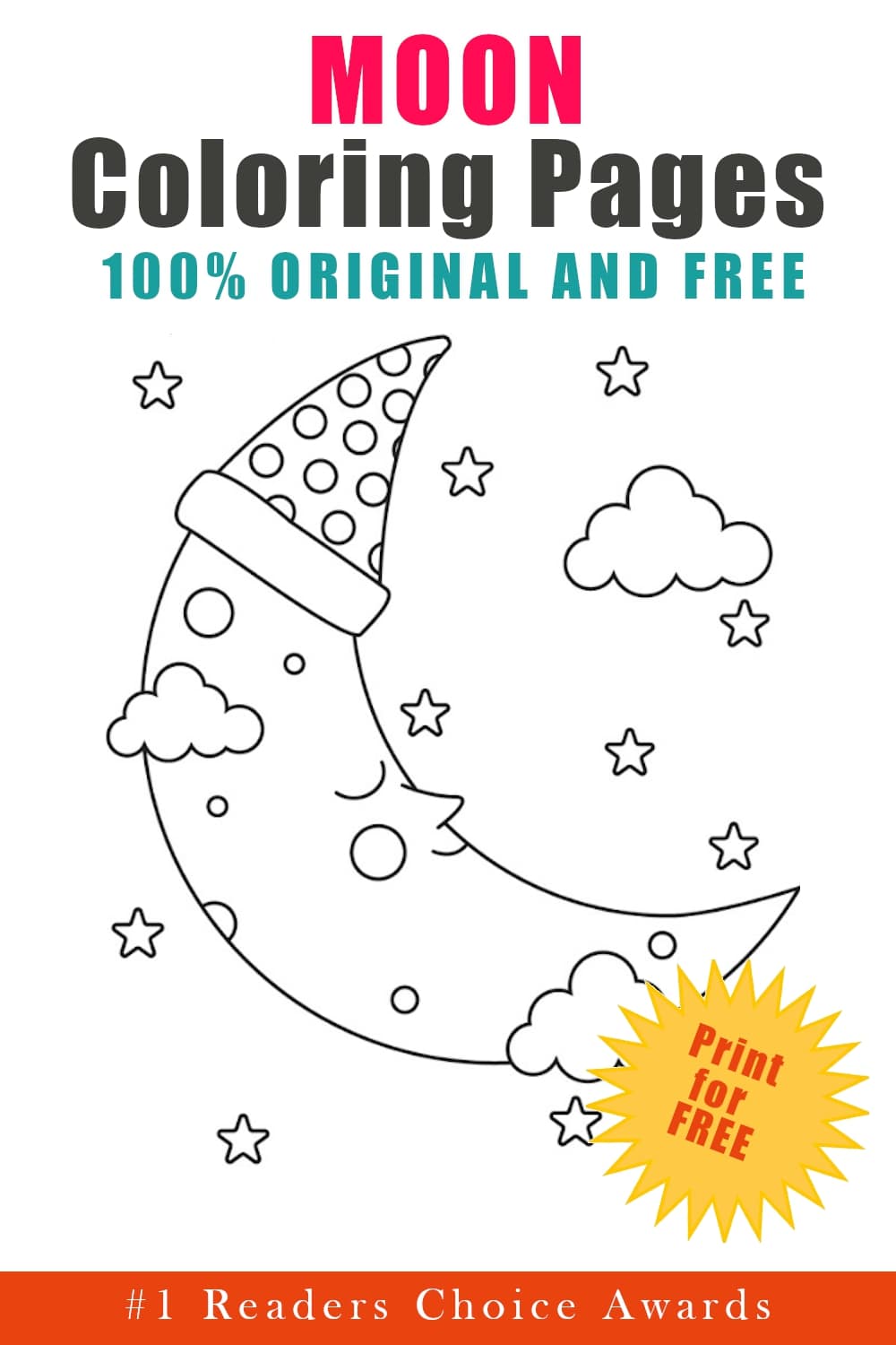 original and free moon coloring pages