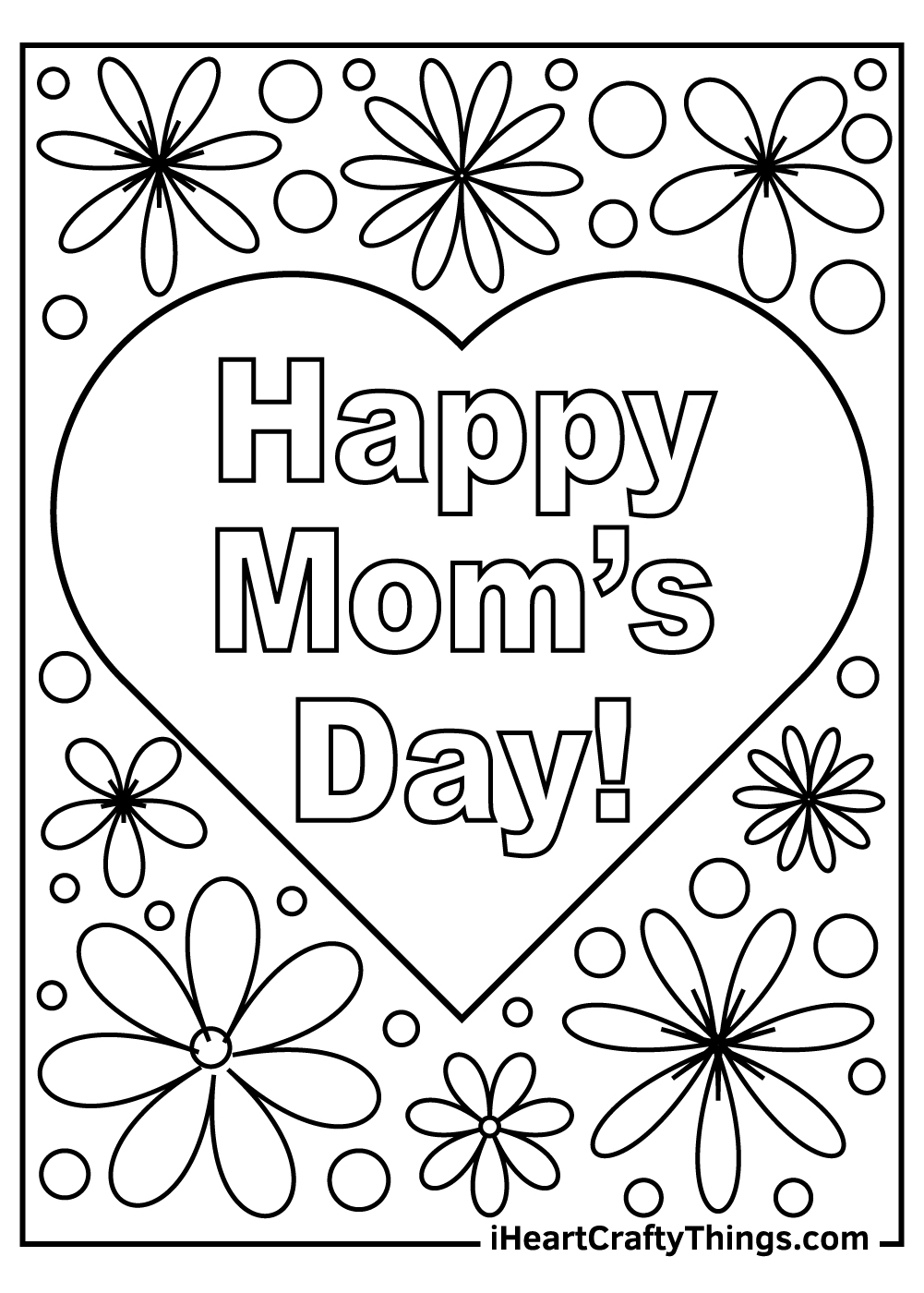 happy mother's day coloring pages