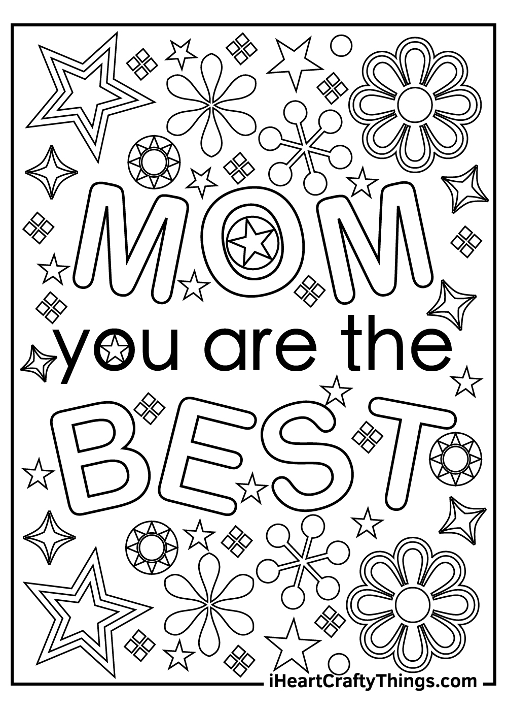 mom you are the best coloring pages free pdf