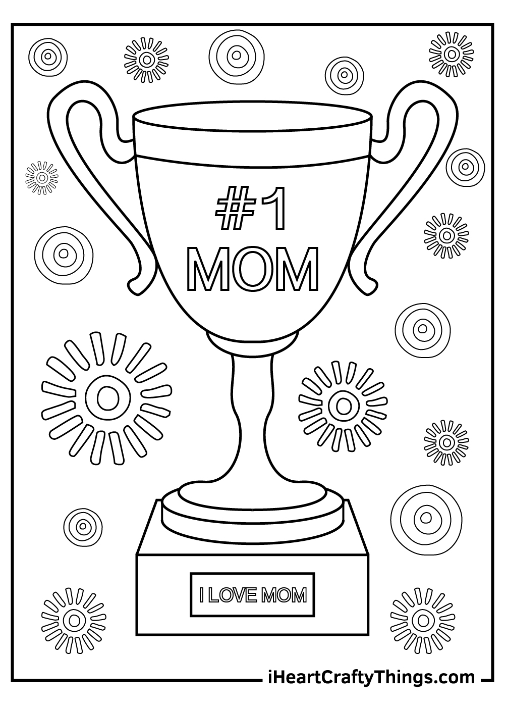 I love you mom coloring pages