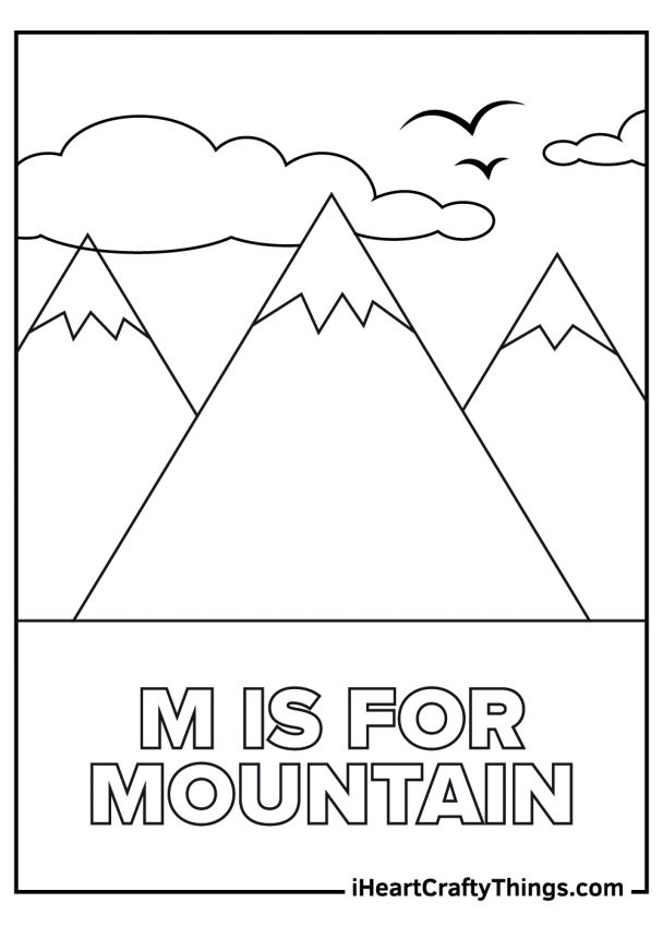 Mountains Coloring Pages (100% Free Printables)