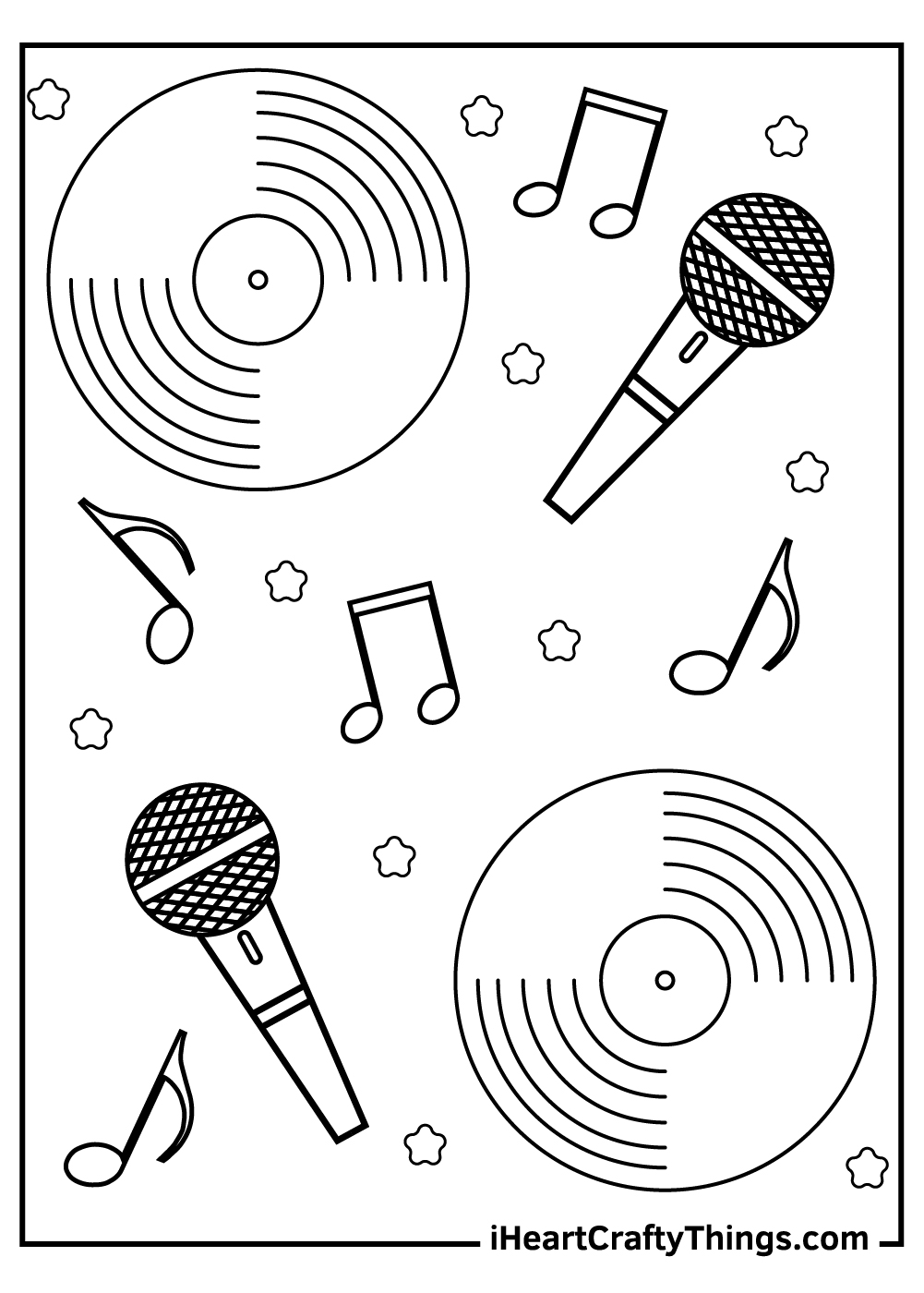 music note coloring page