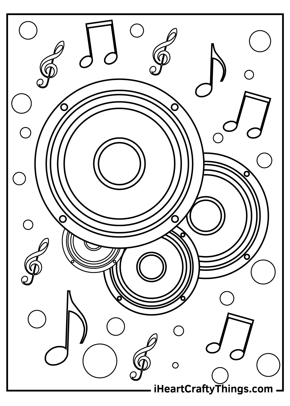 Music Note Coloring Page