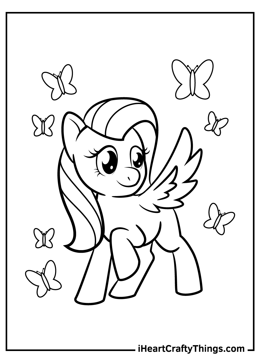 my little pony coloring pages fluttershy